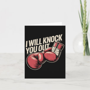 Carte Je Vous Frapperai Pour Une Boxe Drôle