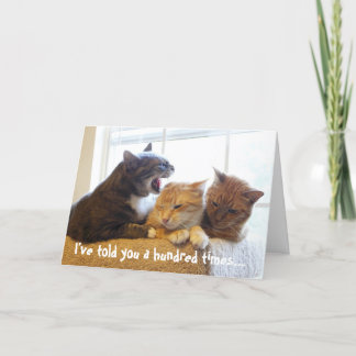 Carte Je vous l'ai dit cent fois...