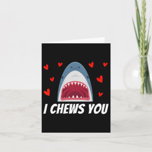 Carte Je Vous Montre Drôle Valentines Jour Requin Couple