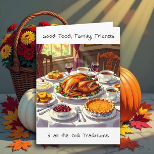 Carte Je vous souhaite des bénédictions de Thanksgiving