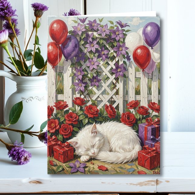 Carte Je vous souhaite un anniversaire formidable | Chat (Créateur téléchargé)