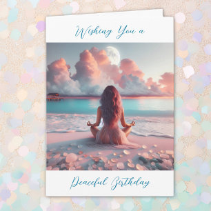 Carte Je vous souhaite un anniversaire paisible plein d'