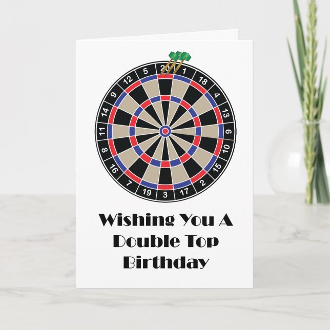 Carte Je Vous Souhaite Un Double Top Anniversaire (Devant)