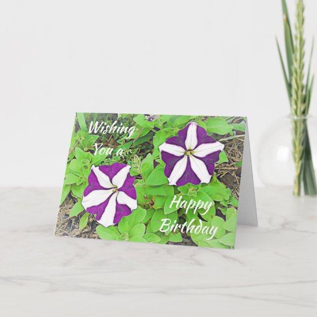 Carte Je vous souhaite un joyeux anniversaire de Petunia (Devant)