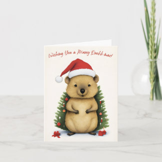 Carte Je vous souhaite un joyeux Noël Quokka -