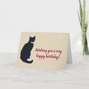 Carte Je vous souhaite un très heureux chat d'anniversai