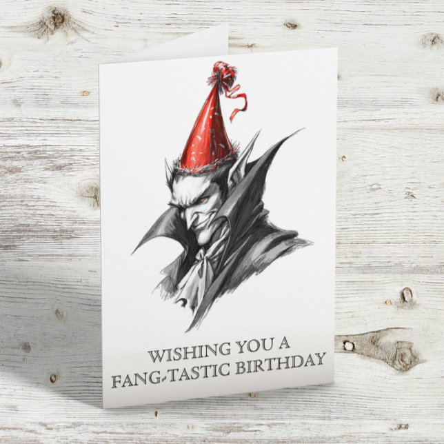 Carte Je vous souhaite un vampire d'anniversaire fang-ta (Créateur téléchargé)