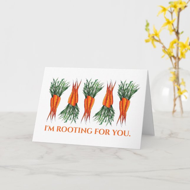 Carte Je vous soutiens Bunch of Carrots Encouragement (Fleur jaune)