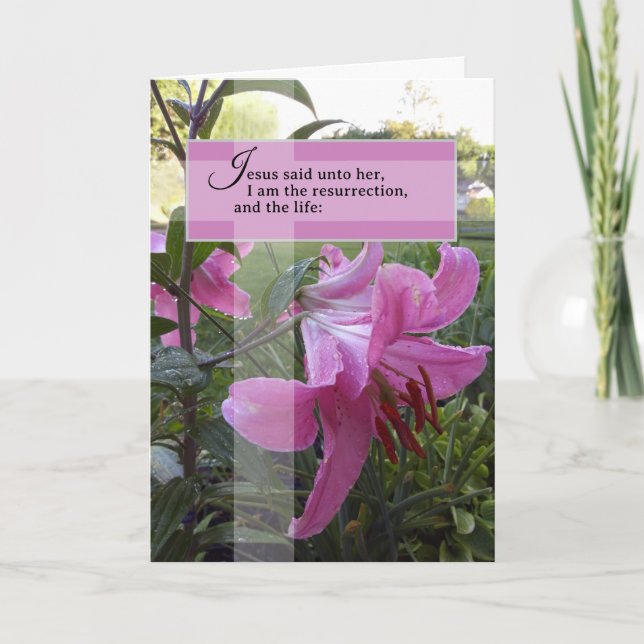 Carte Jean 11 Joyeux dimanche de Résurrection Pâques Cro (Devant)