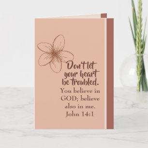 Carte Jean 14:1 Ne laissez pas votre coeur troublé