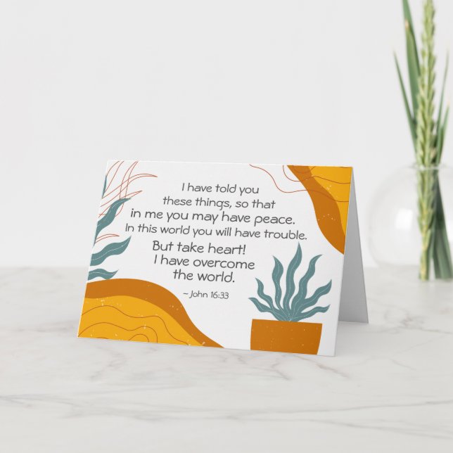 Carte Jean 16:33 En Moi, tu as peut-être la paix (Devant)