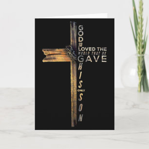 Carte Jean 3_16 Croix Chrétienne Bible Mise à Jour 2025 