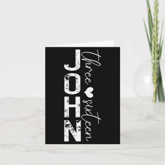 Carte Jean drôle 3 16 Car Dieu a tant aimé le monde  (Devant)