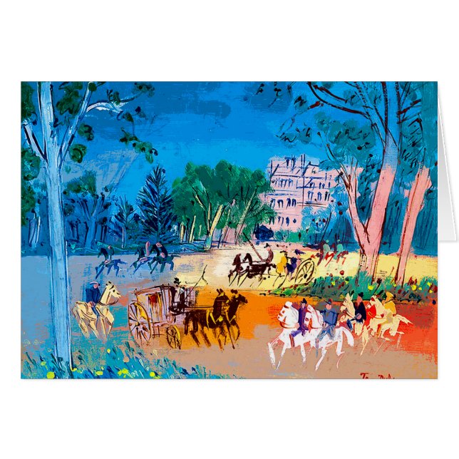 Carte Jean Dufy Bois de Boulogne (Devant horizontal)