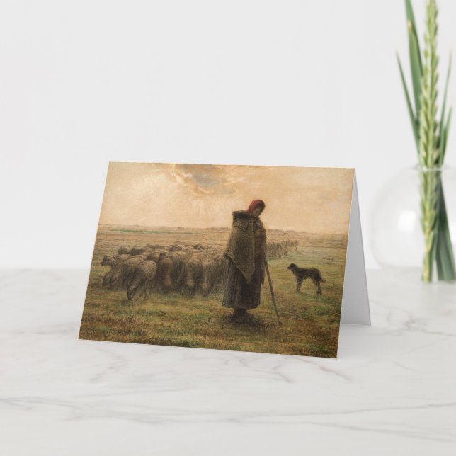 Carte Jean-Francois Millet - Berger et troupeau 1865 (Devant)