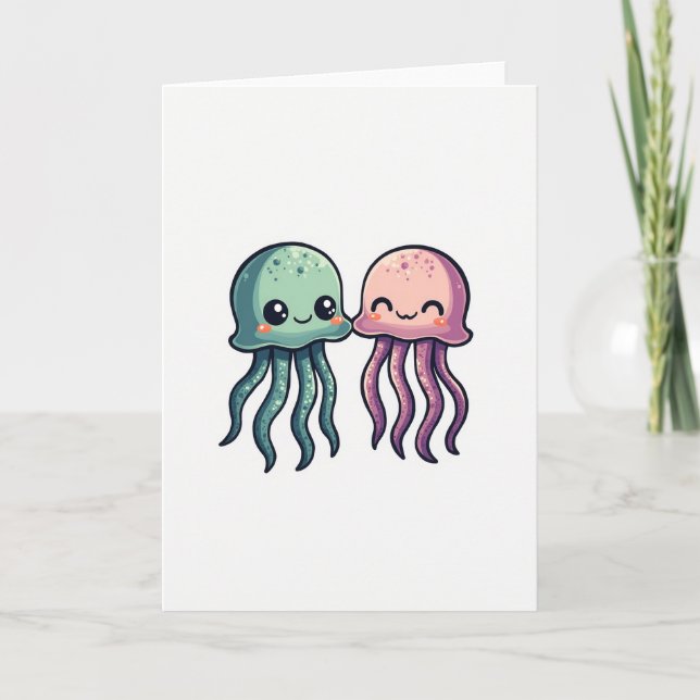 Carte Jellyfish Friends Happy Card (Devant)