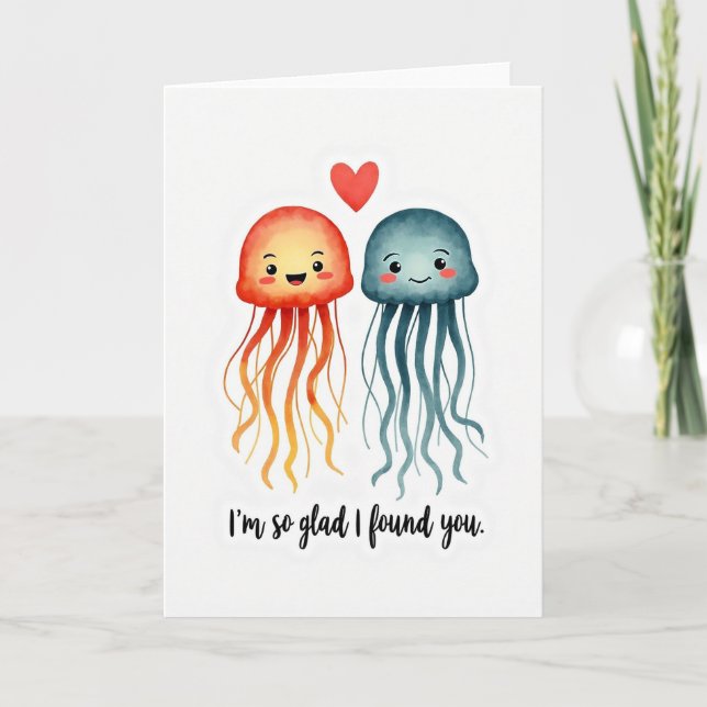 Carte Jellyfish Glad I Found You (Devant)
