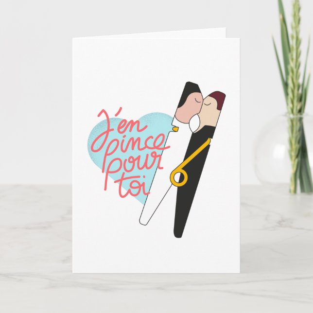 Carte J'en pince pour toi (Devant)