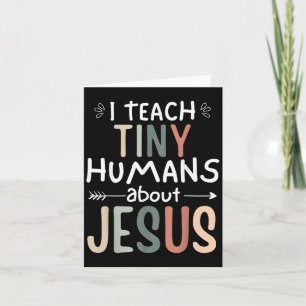 Carte J'enseigne aux petits humains sur Jésus Enseignant
