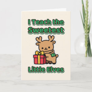 Carte J'enseigne aux plus mignons petits lutins Professe