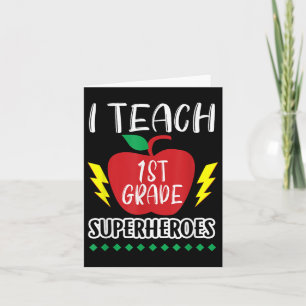 Carte J'Enseigne Les Superhéros De 1Ere Année À L'École