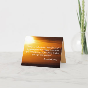 Carte Jeremiah 29:11 Encouragement