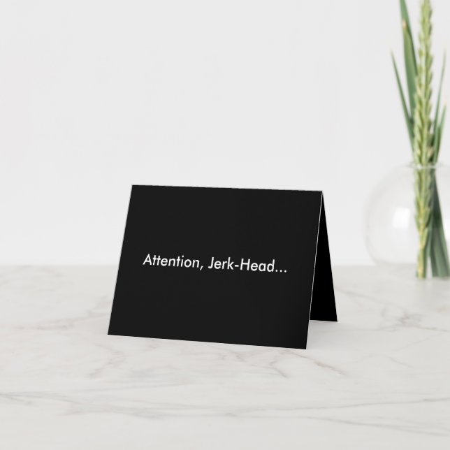 Carte 'Jerk-Head BREAKUP CARDS' (Devant)