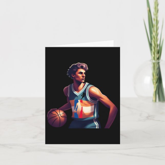 Carte Jersey de basket-ball rétro (Devant)