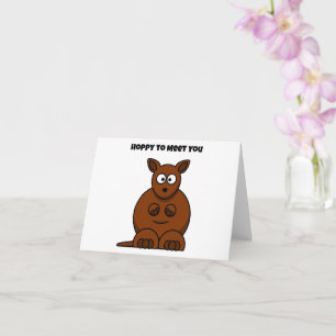 Carte J'espère vous rencontrer Kangaroo Drôle Cartoon