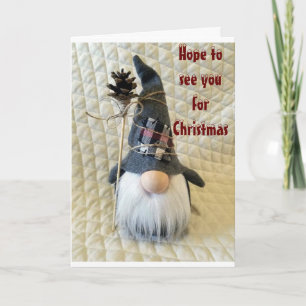 CARTE **J'ESPÈRE VOUS VOIR À NOËL**