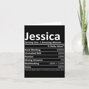 Carte Jessica Rition Nom Personnalisé Performance Drôle