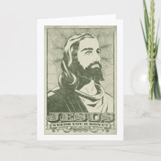 Carte Jésus a besoin de votre argent