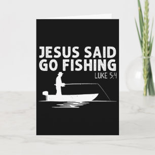 Carte Jésus a dit allez à la pêche Christ chrétien pêche