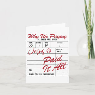 Carte Jésus A Payé Tout Jésus Jour Chrétien De Pâques