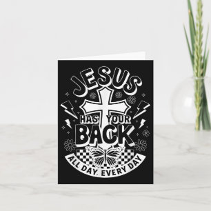 Carte Jésus A Ton Dos Super Retro Christian Men Wom