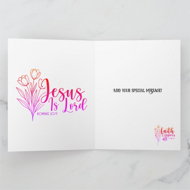Carte Jésus - Ajoutez votre message spécial (Intérieur)