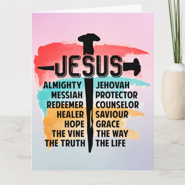Carte Jésus - Ajoutez votre message spécial (Devant)