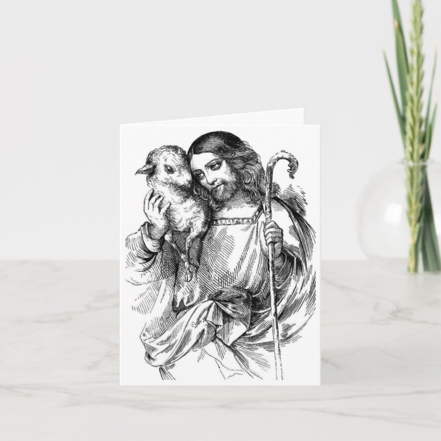 Carte Jesus and lamb (Devant)