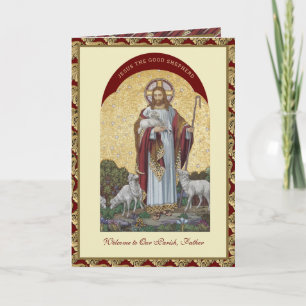Carte Jésus Bon Pasteur Bienvenue à la paroisse