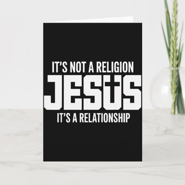 Carte Jésus Ce n'est pas une religion c'est une relation (Devant)
