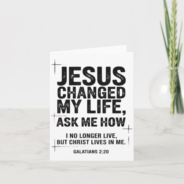Carte Jesus Changed My Life Ask Me How Christian Bible V (Devant)