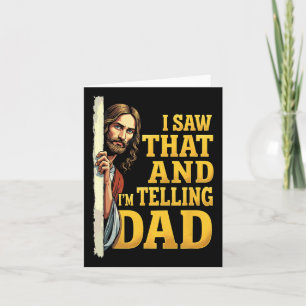 Carte Jésus chrétien que j'ai vu que je dis à papa 1