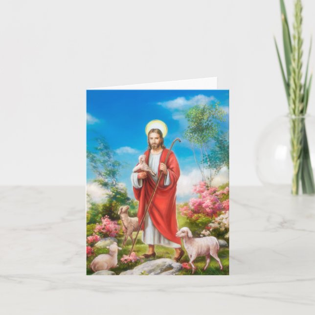 Carte Jésus-Christ Agneau Berger (Devant)