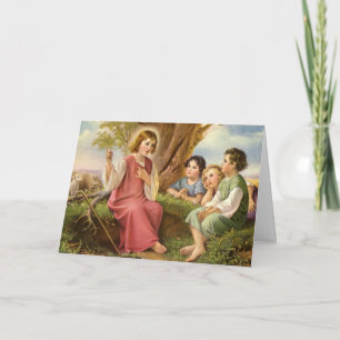 Carte Jésus-Christ enseignant aux enfants, religion vint