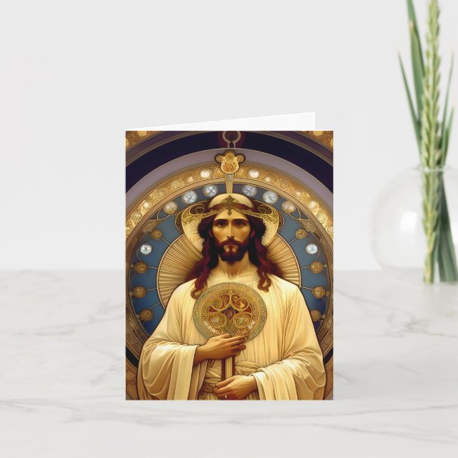 Carte Jésus-Christ - IA - Art nouveau - C (Devant)