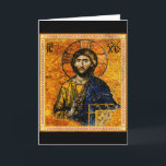 Carte Jésus-Christ Pantocrator orthodoxe oriental byzant<br><div class="desc">Jésus-Christ Pantocrator Art byzantin orthodoxe oriental</div>