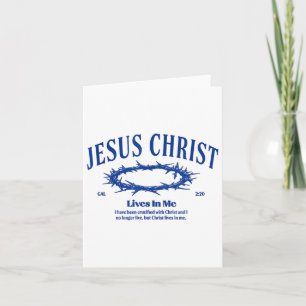 Carte Jésus Christ Vit En Moi La Couronne De La Bible Ro