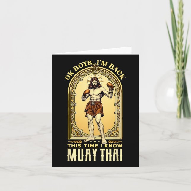 Carte Jésus connaît Muay Thai Boxing Kickboxing Mixed ma (Devant)