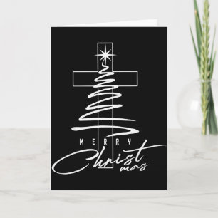 Carte Jésus Croix Chrétienne Joyeux Noël Pyjama Fami