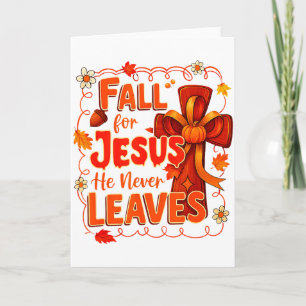 Carte Jésus d'automne Ma saison préférée Christianisme d